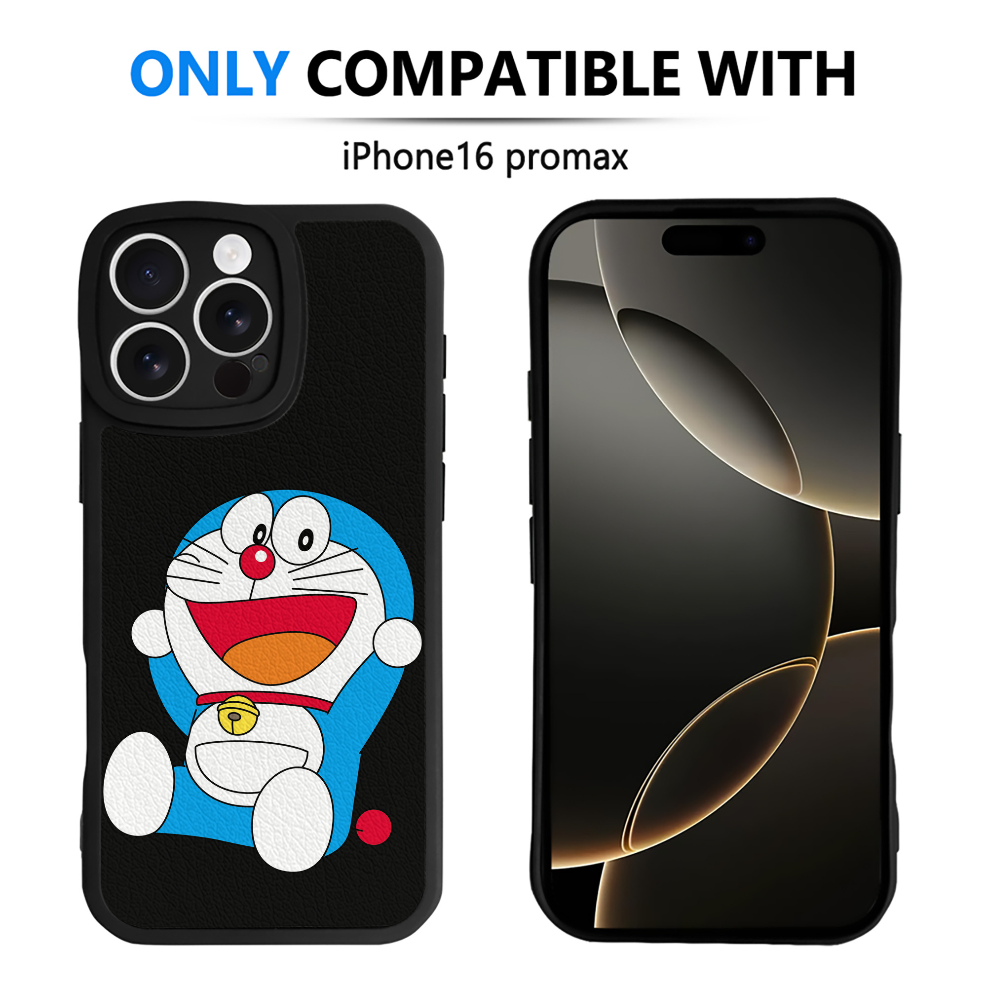 （画像用） ドラえもん Doraemon 【iPhone 16シリーズ対応】シリコンスマホケース（レザー調） 材質：シリコン